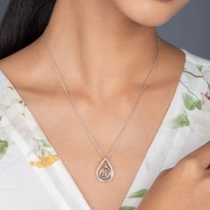 SOLD! Jewelili Parent and Child Family Necklace Pendant in Sterling Silver